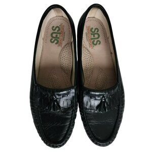 SAS Women's Tripad Comfort Black Leather Kiltie Tassel Slip-On Loafer Size 9 ½ M